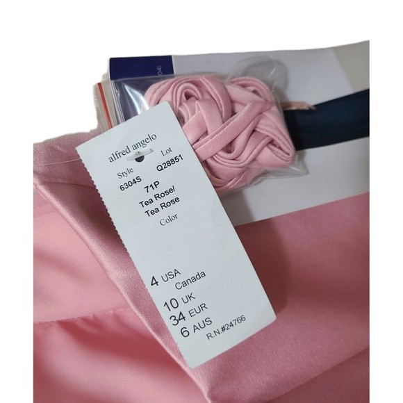 Alfred Angelo Dress Women's Size 4 Pink Strapless Knee Length Party Barbiecore - Picture 8 of 12